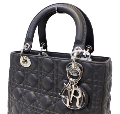 christian dior lady dior cannage patent leather handbag|medium lady dior handbags.